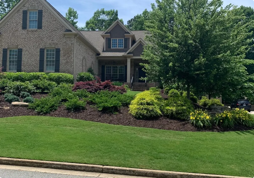 Landscaped front yard by Moreno Landscaping