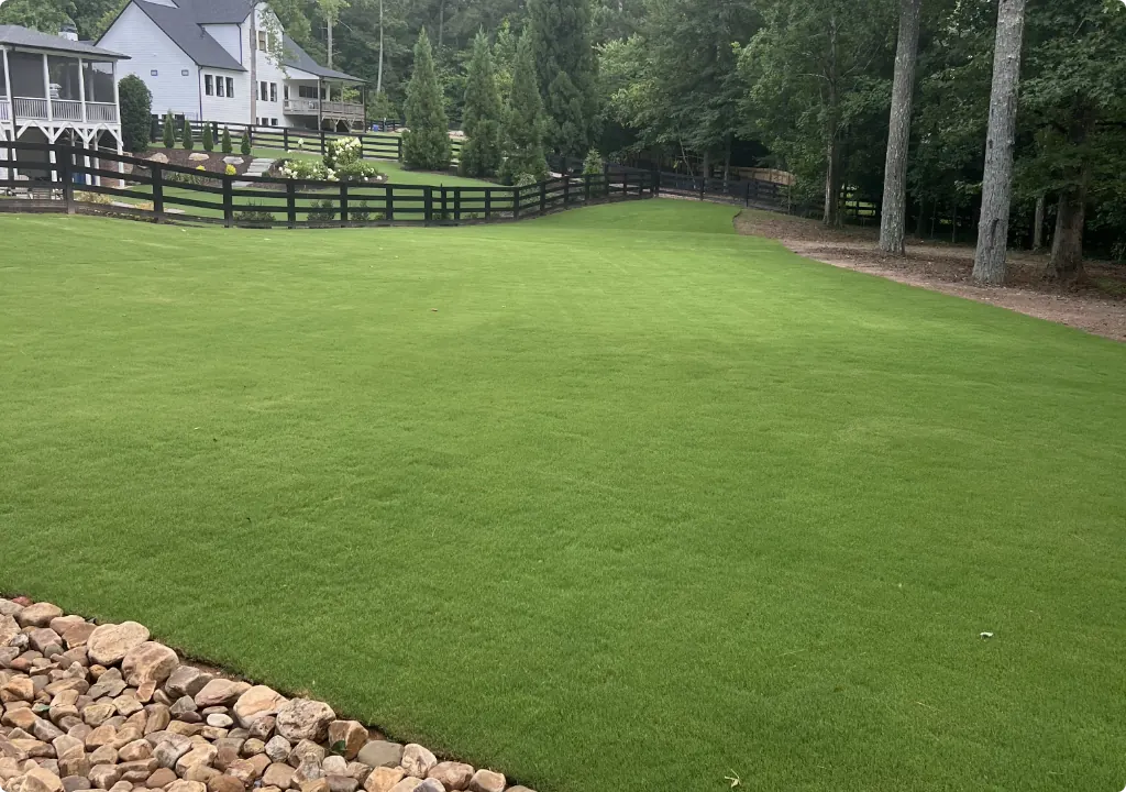 Large maintained lawn near Alpharetta